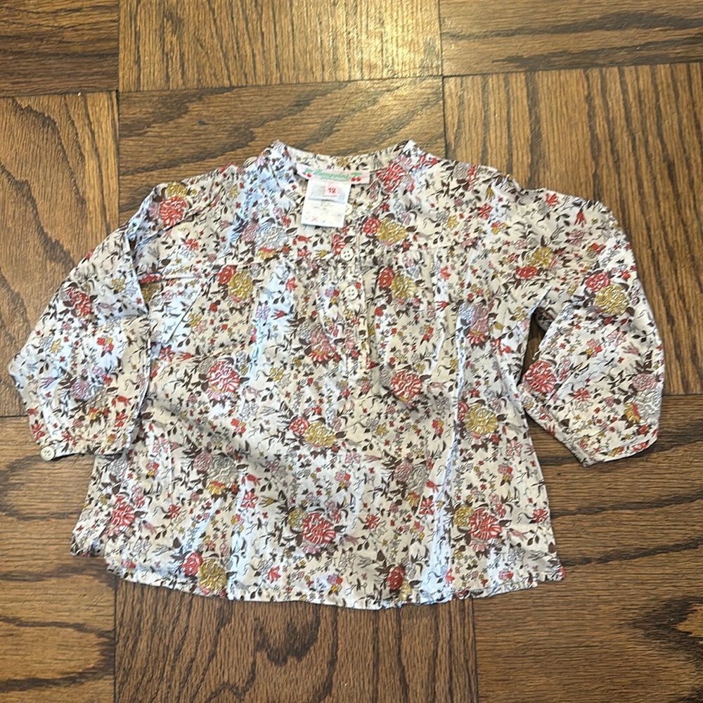 Bonpoint floral blouse size 12 months